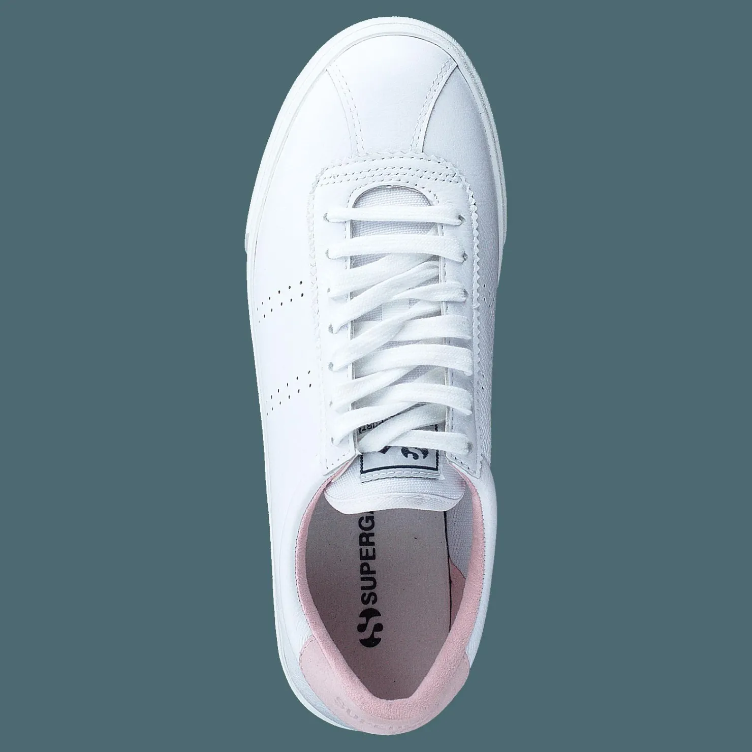 Superga 2843 Club S Comfort Leather White-pink Lt A4x Vit Best
