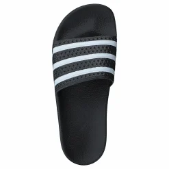 adidas Originals Adilette Black 1/White/Black 1 Svart New
