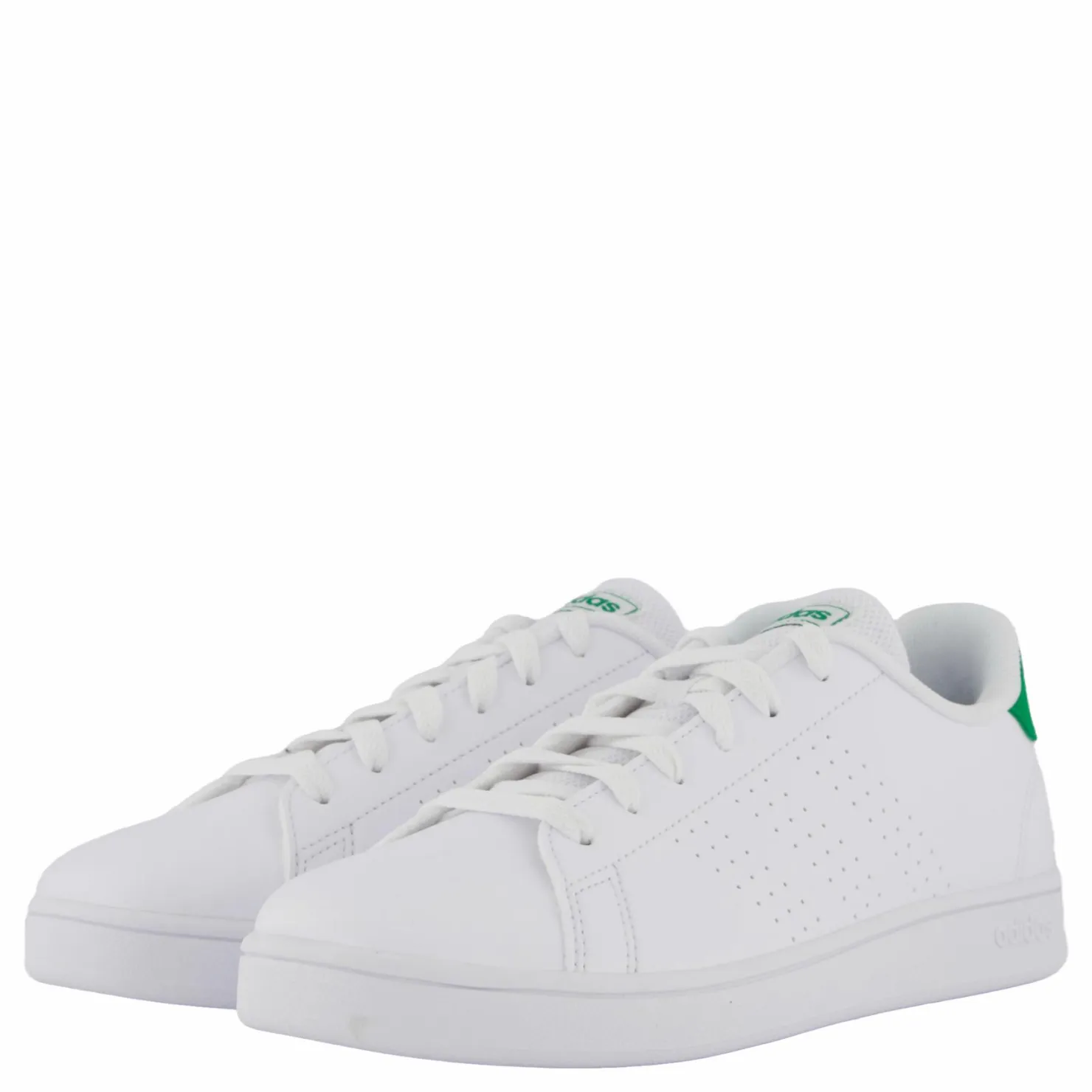 adidas Advantage Lifestyle Court Lace Shoes Cloud White / Green / Core Black Vit Hot