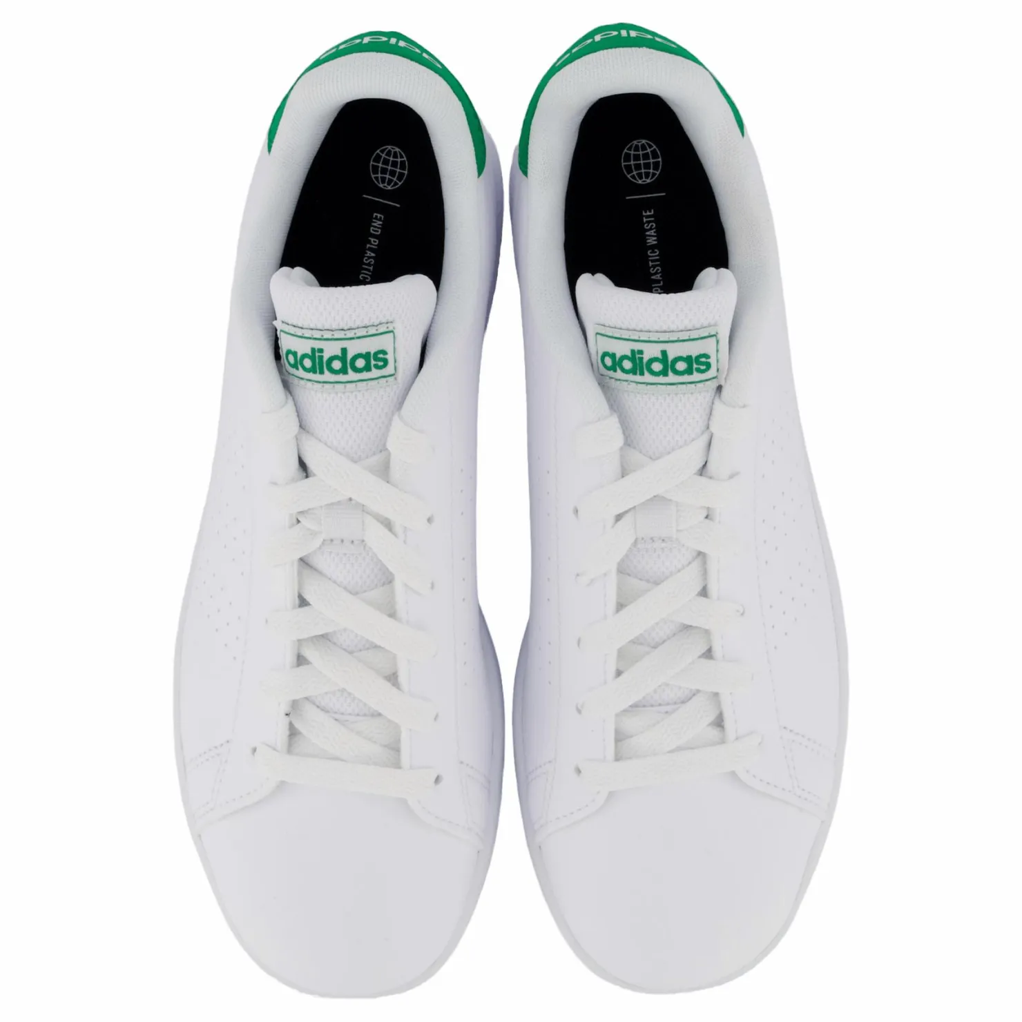 adidas Advantage Lifestyle Court Lace Shoes Cloud White / Green / Core Black Vit Hot