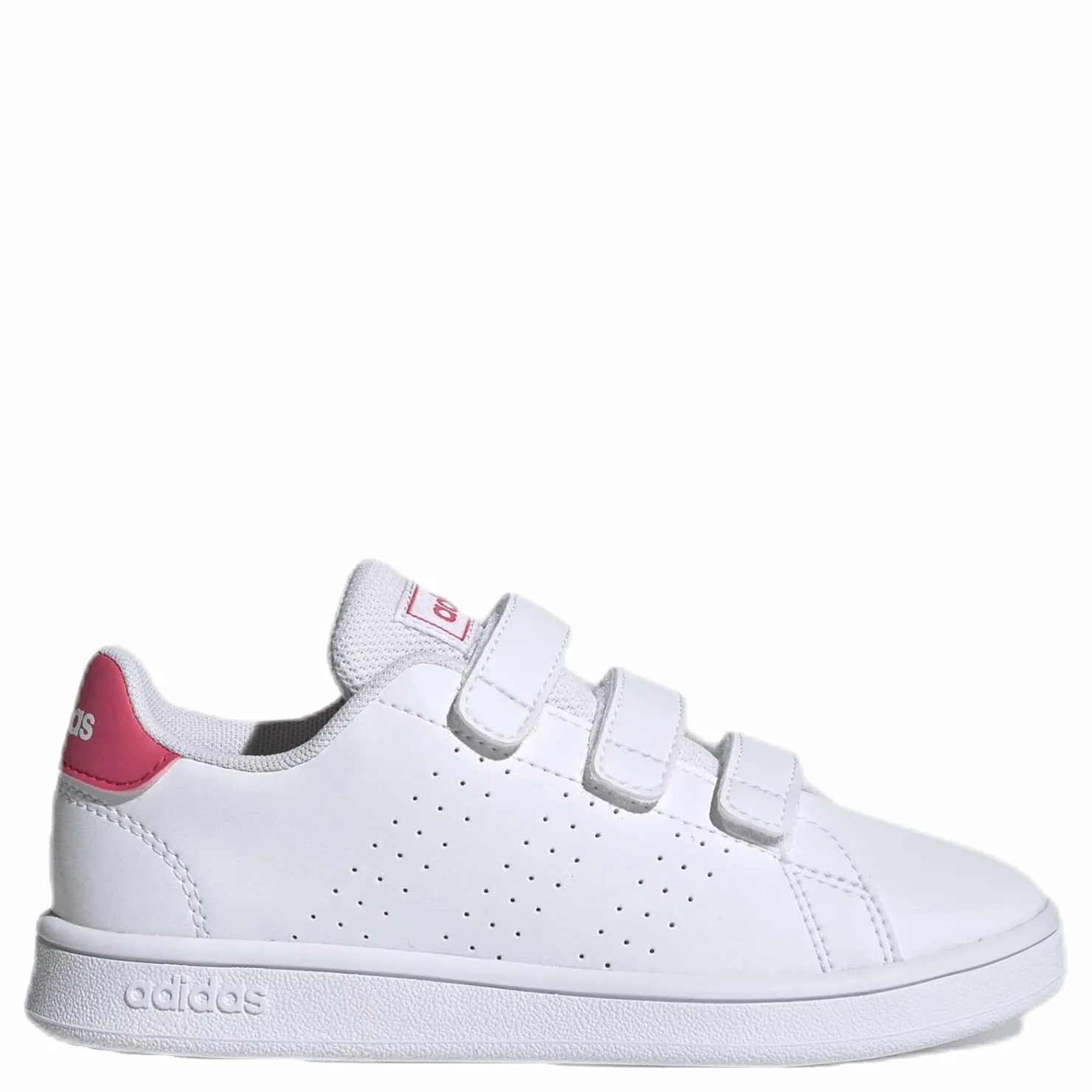 adidas Advantage Shoes Cloud White / Real Pink / Cloud White Vit Sale