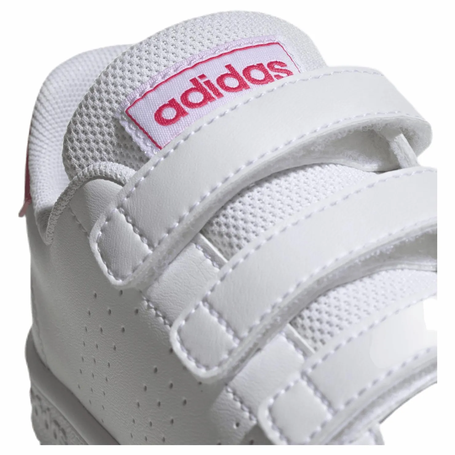 adidas Advantage Shoes Cloud White / Real Pink / Cloud White Vit Sale
