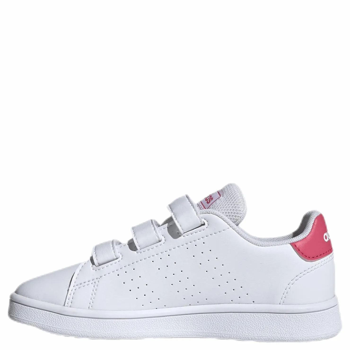 adidas Advantage Shoes Cloud White / Real Pink / Cloud White Vit Sale