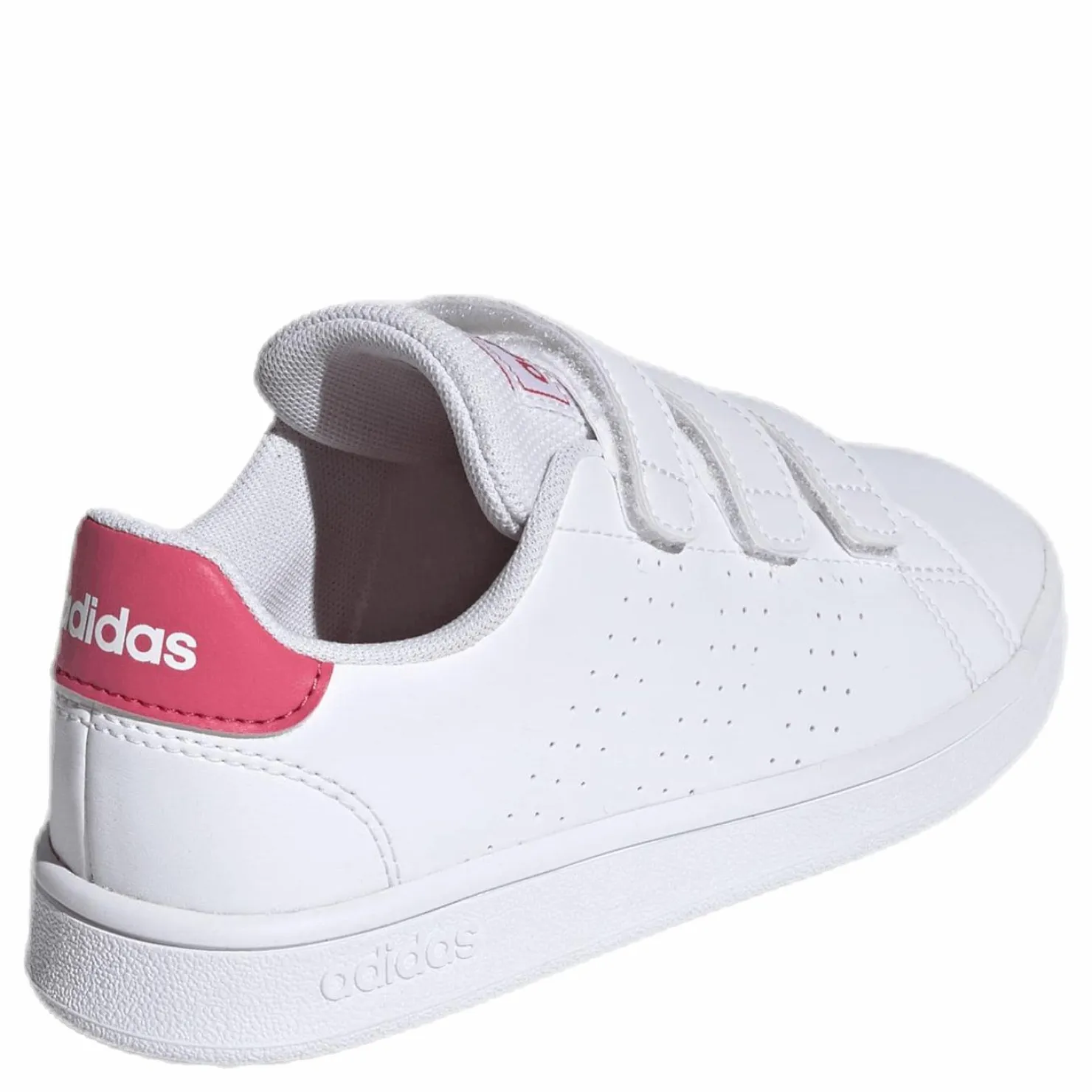 adidas Advantage Shoes Cloud White / Real Pink / Cloud White Vit Sale