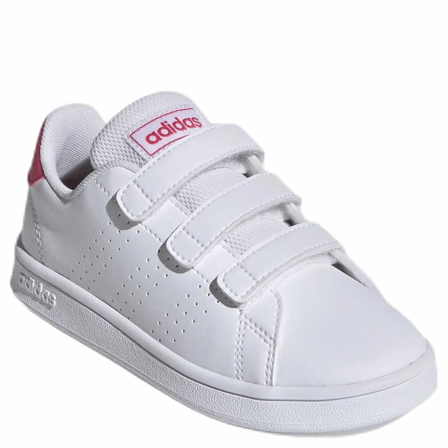 adidas Advantage Shoes Cloud White / Real Pink / Cloud White Vit Sale