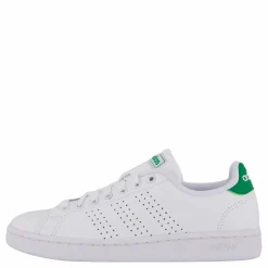 adidas Advantage Shoes Cloud White / Cloud White / Green Vit Clearance