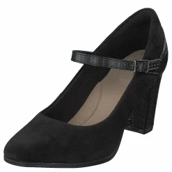 Clarks Alayna Shine Black Suede / Synthetic Combi Svart Hot