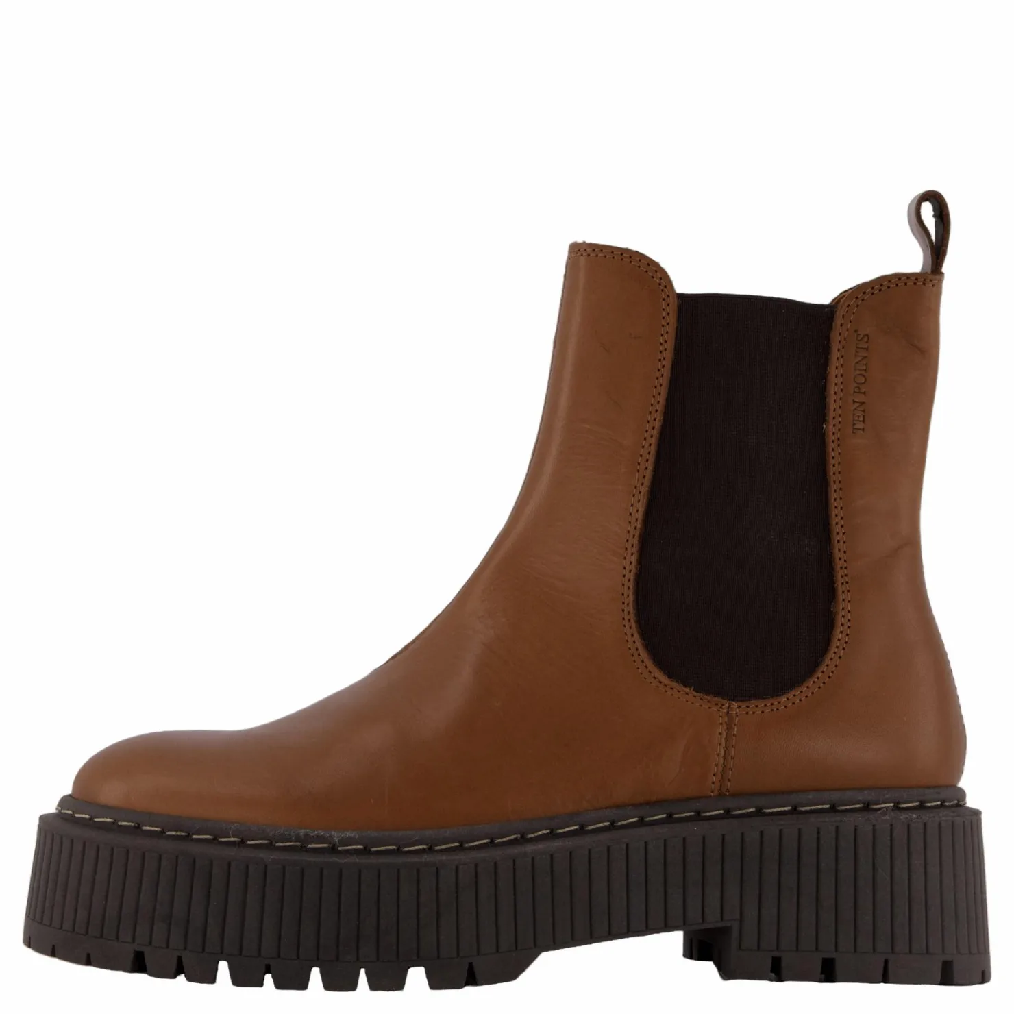 Ten Points Alina Chelsea Boots Brown Brun Best