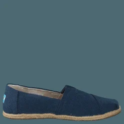 Toms Alpargata Navy Washed Canvas Rope Sole Brun, Turkos och Blå Best