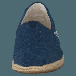 Toms Alpargata Navy Washed Canvas Rope Sole Brun, Turkos och Blå Best