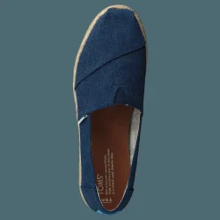 Toms Alpargata Navy Washed Canvas Rope Sole Brun, Turkos och Blå Best