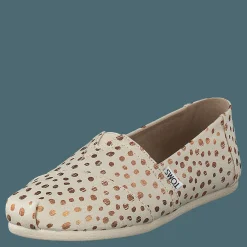 Toms Alpargata Rose Gold/natural Canvas Dots Guld och Beige Hot