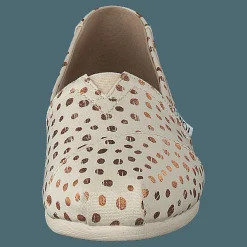 Toms Alpargata Rose Gold/natural Canvas Dots Guld och Beige Hot