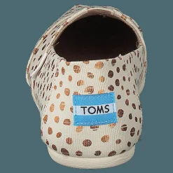 Toms Alpargata Rose Gold/natural Canvas Dots Guld och Beige Hot