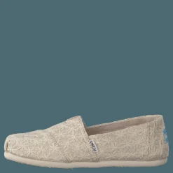 Toms Alpargata Youth Natural Daisy Metallic Beige