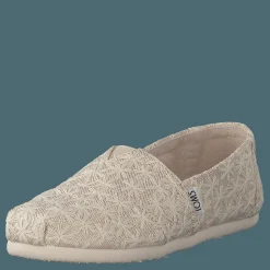 Toms Alpargata Youth Natural Daisy Metallic Beige