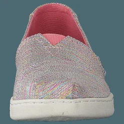 Toms Alpargata Youth Pink Multi Twill Glimmer Rosa och Grå Clearance