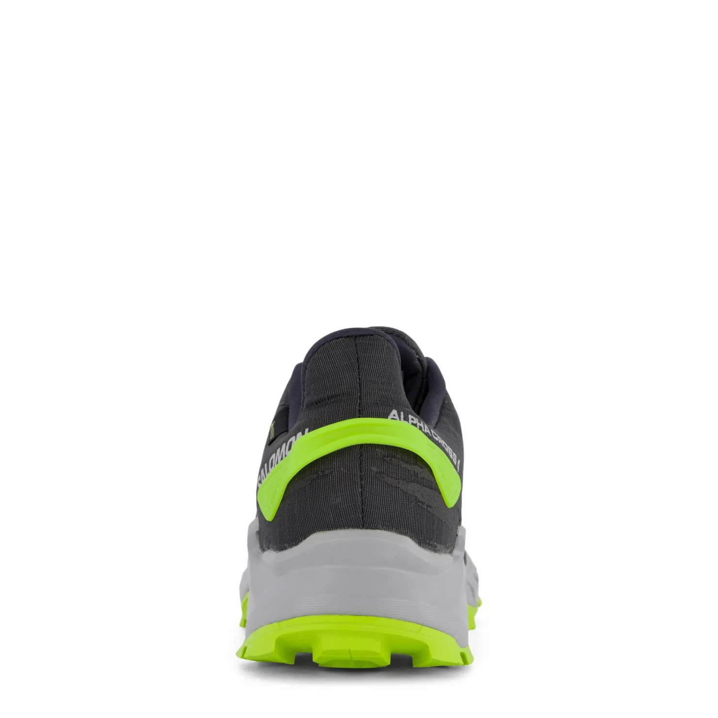 Salomon Alphacross 4 Gtx Ebony/pearl Blue/acid Lime Grå Sale