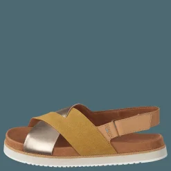 Toms Amb Gld Suede/metall Wm Marisa Gold Guld och Brun Clearance