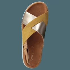 Toms Amb Gld Suede/metall Wm Marisa Gold Guld och Brun Clearance