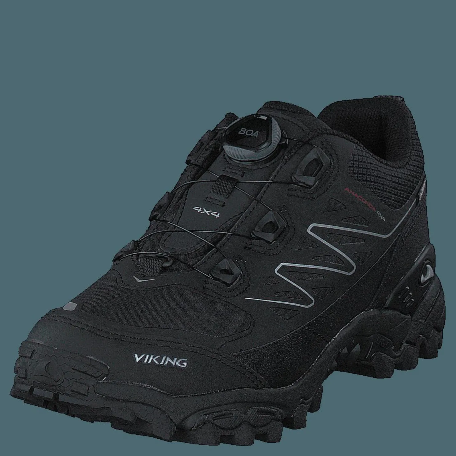 Viking Anaconda 4x4 Boa Gtx Black/orange Svart New