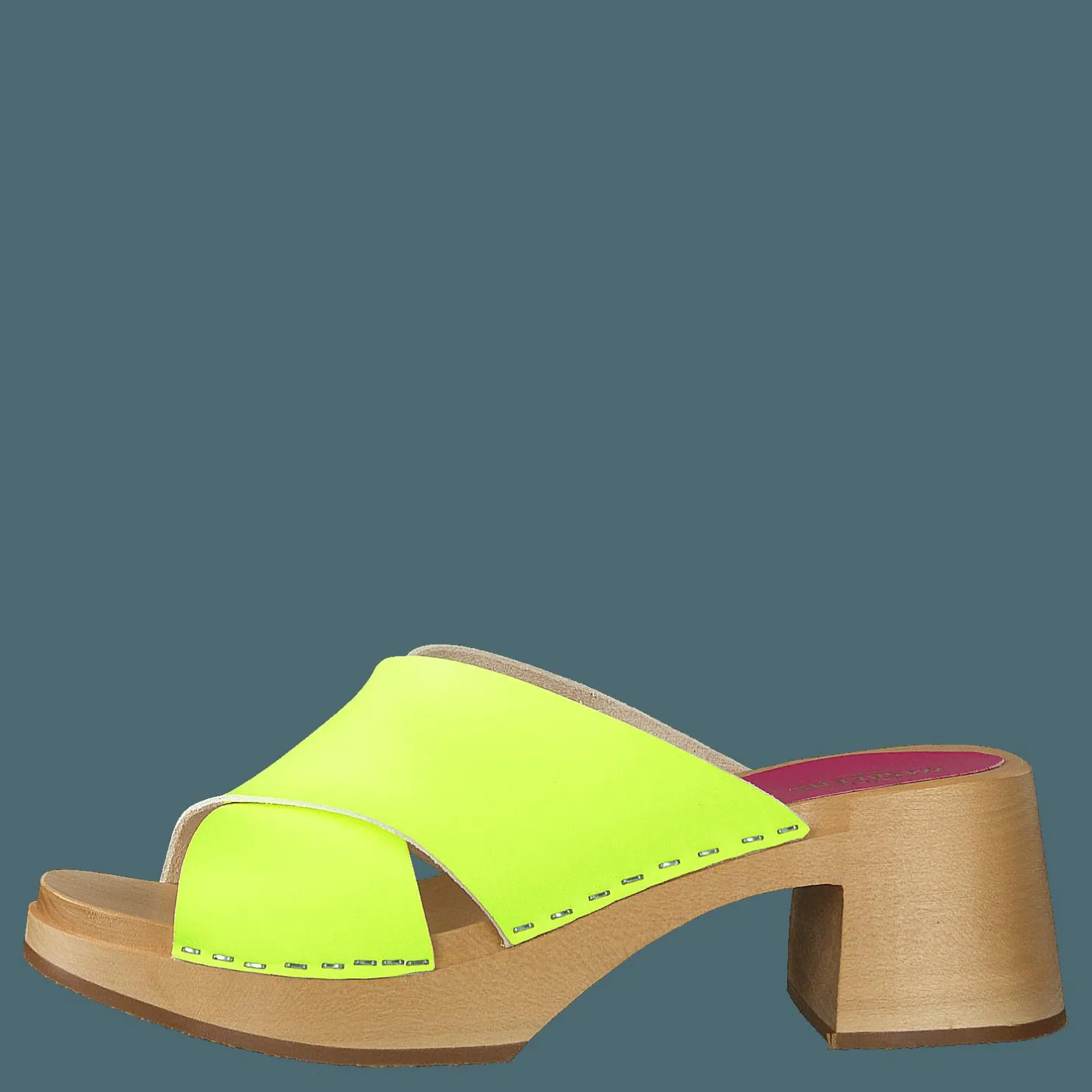 Swedish Hasbeens Anette High Neon Yellow Beige och Grön New