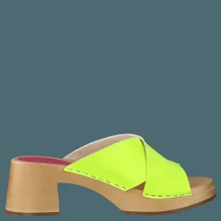 Swedish Hasbeens Anette High Neon Yellow Beige och Grön New