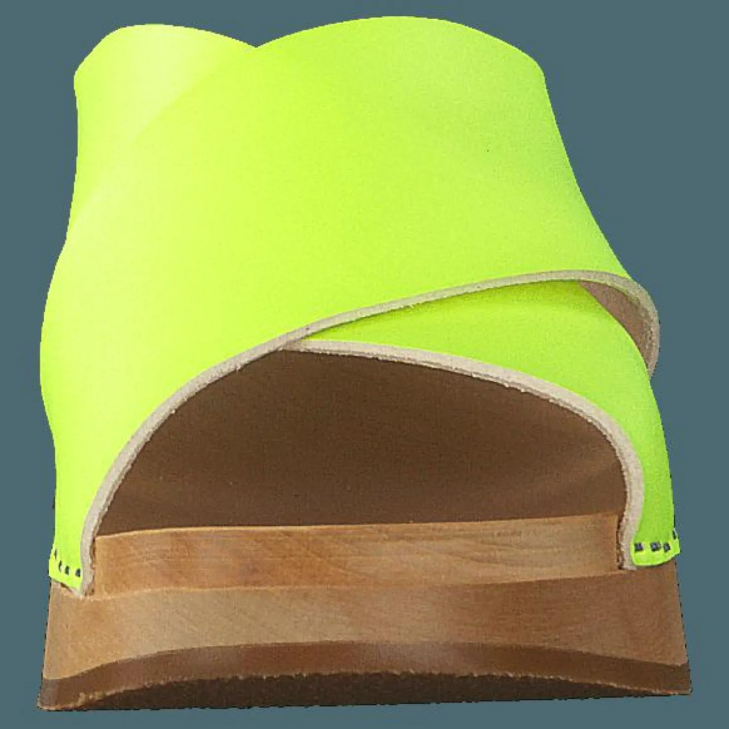 Swedish Hasbeens Anette High Neon Yellow Beige och Grön New