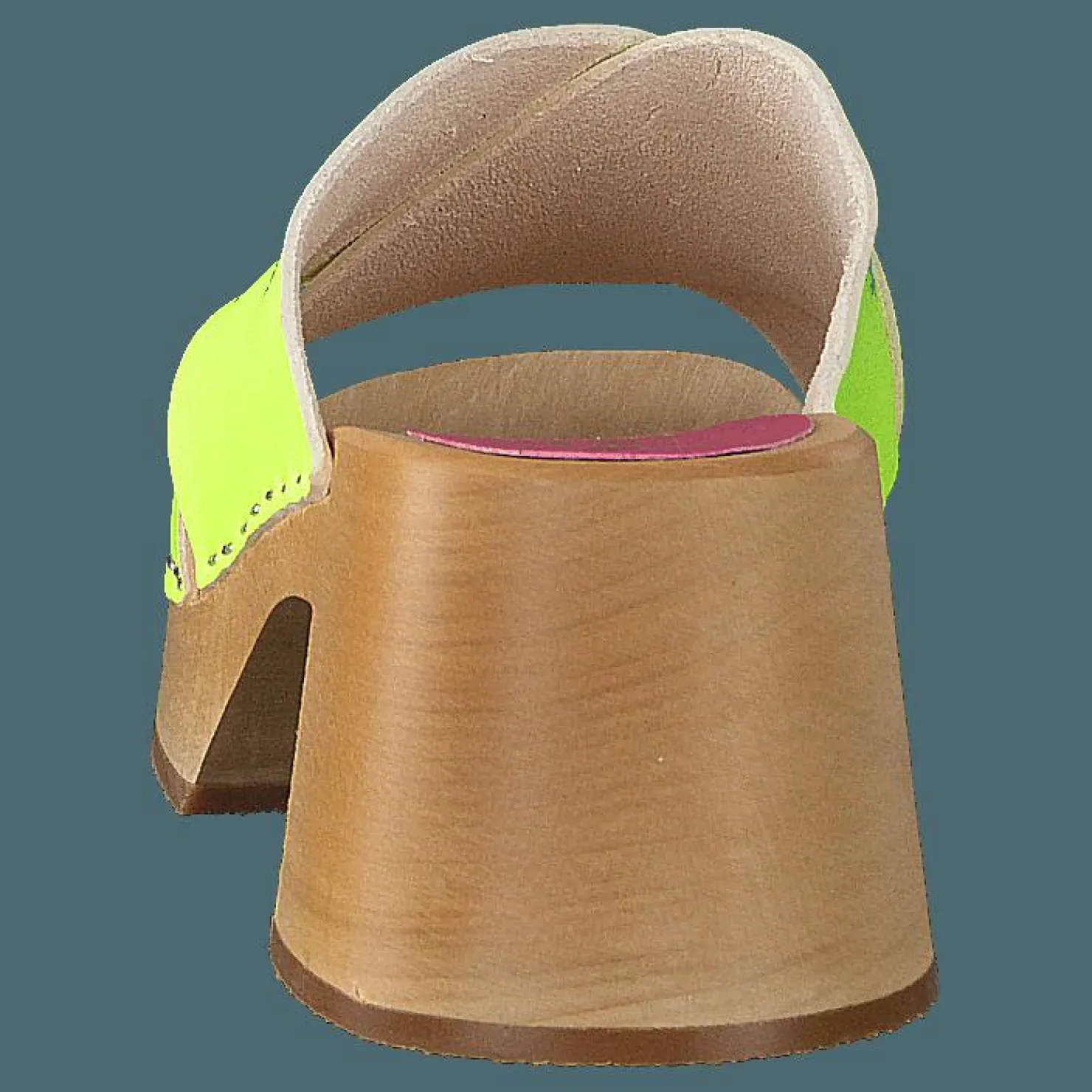 Swedish Hasbeens Anette High Neon Yellow Beige och Grön New