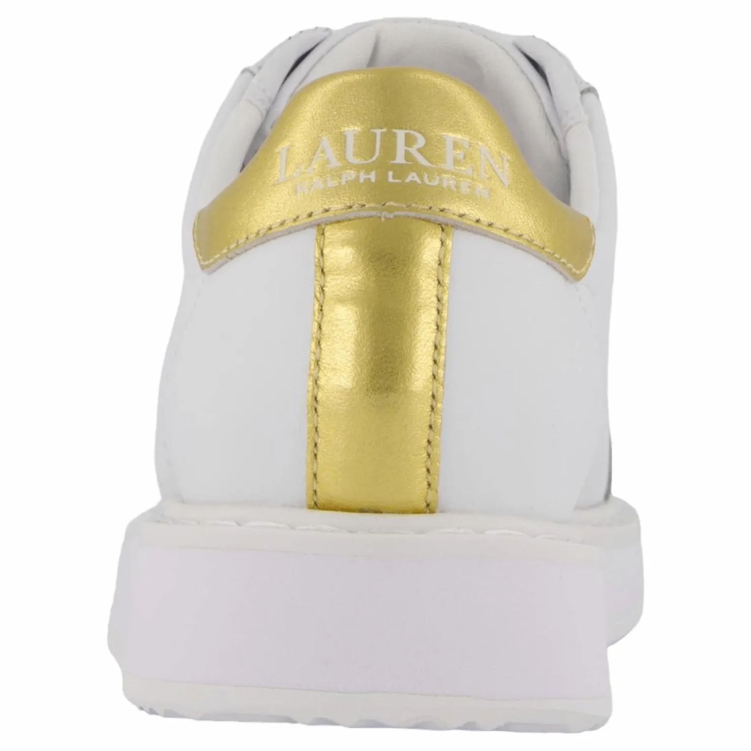 Lauren Ralph Lauren Angeline IV Action Leather Sneaker RL White / RL Gold Vit Online