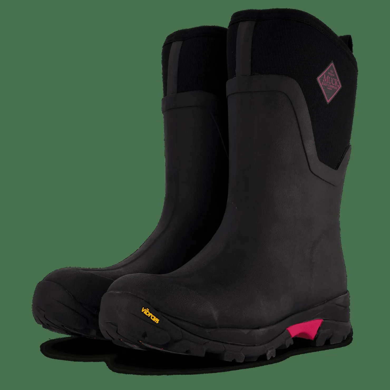Muckboot Arctic Ice Vibram AG All Terrain BLACK/PINK Svart Clearance