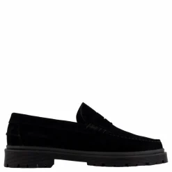 Playboy Footwear Austin Black Suede Svart Clearance