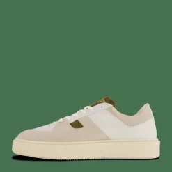 Sneaky Steve Away U Leather Shoe Creme Combo Vit Clearance