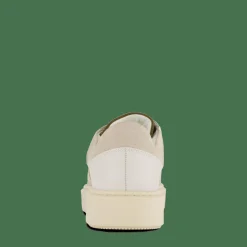 Sneaky Steve Away U Leather Shoe Creme Combo Vit Clearance