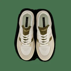 Sneaky Steve Away U Leather Shoe Creme Combo Vit Clearance
