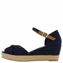 Tommy Hilfiger Basic Open Toe Mid Wedge Blå