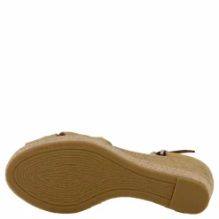 Tommy Hilfiger Basic Open Toe Mid Wedge Khaki Beige Outlet