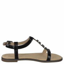 Clarks Bay Blossom Black Pat Beige New
