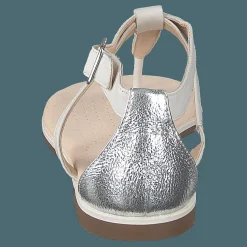 Clarks Bay Poppy White Silver Silver, Beige och Vit Online