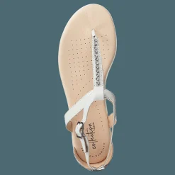 Clarks Bay Poppy White Silver Silver, Beige och Vit Online