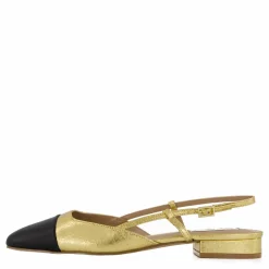 Steve Madden Belinda Ballerina Gold/black Gul Sale