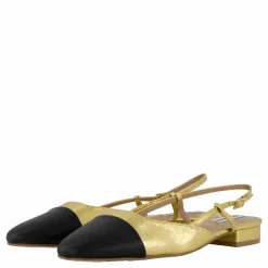 Steve Madden Belinda Ballerina Gold/black Gul Sale