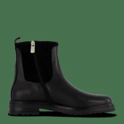Tommy Hilfiger Belt Bootie Material Mix Black Svart Online