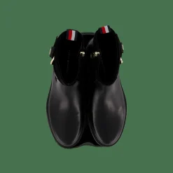 Tommy Hilfiger Belt Bootie Material Mix Black Svart Online