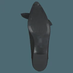 Bianco Berna Suede Bow Shoe 101 - Black 1 Svart Online