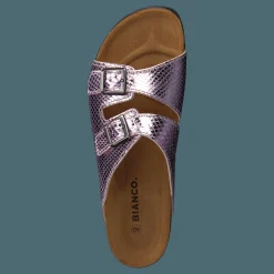 Bianco Biabetricia Buckle Sandal 468 Pink Snake Lila och Brun Outlet