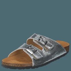 Bianco Biabetricia Buckle Sandal 918 Silver Snake Silver, Brun och Grå Best