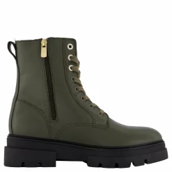 Tommy Hilfiger Bicolor Leather Lace-up Army Green Grön Best