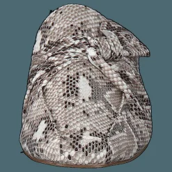 Bianco Birke Assymetric Bow Mule 610 - Snake Grå, Beige och Brun