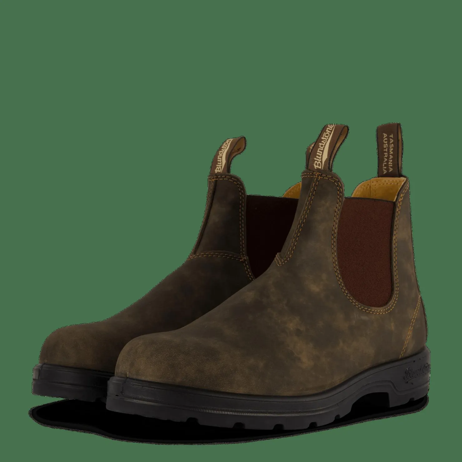 Blundstone BL 585 Classics Chelsea Boot Rustic Brown Brun och Grön Online